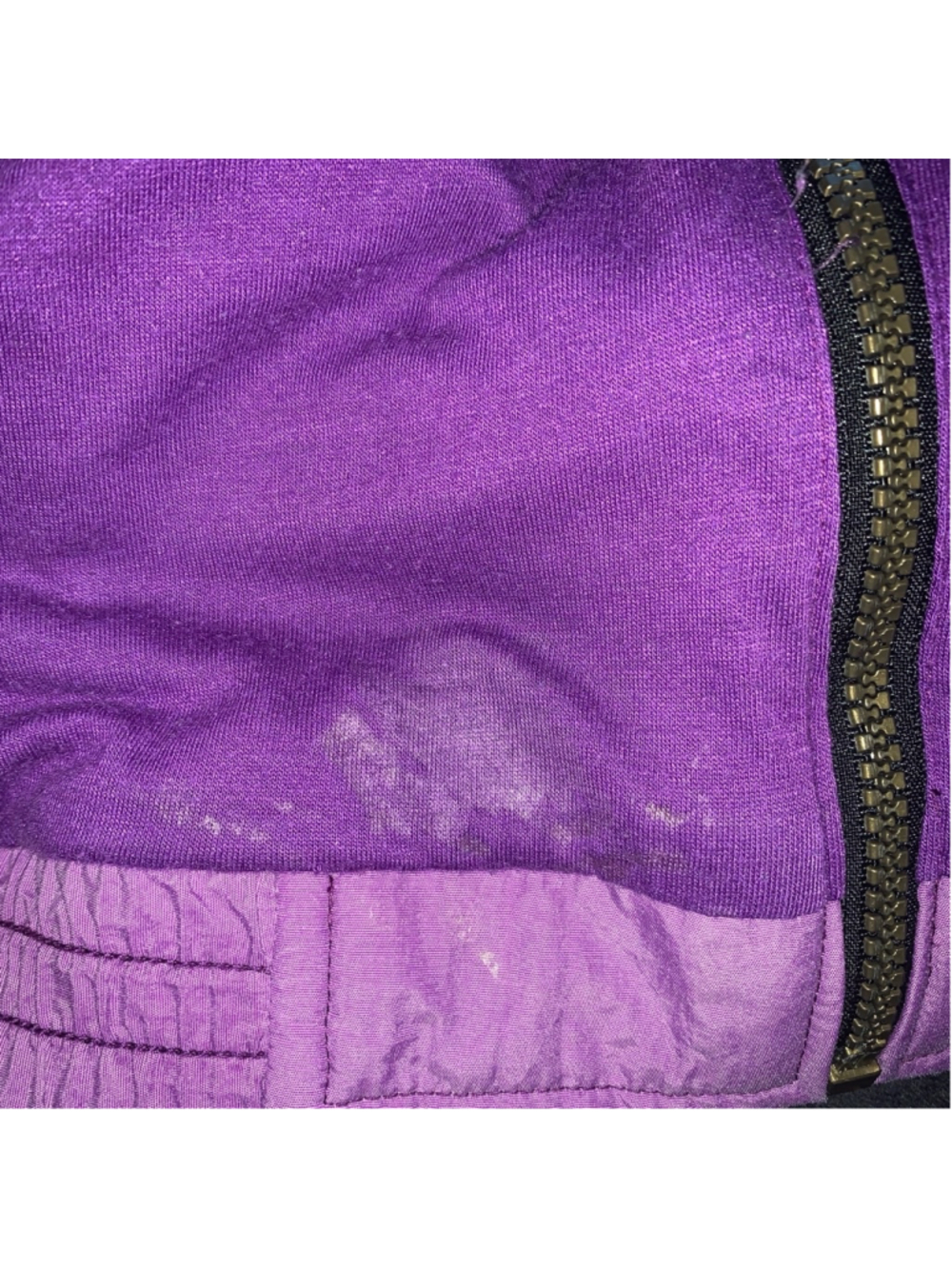 Vintage Great Athletic Sports Jacket size large Purple Full Zip - Picture 8 of 10